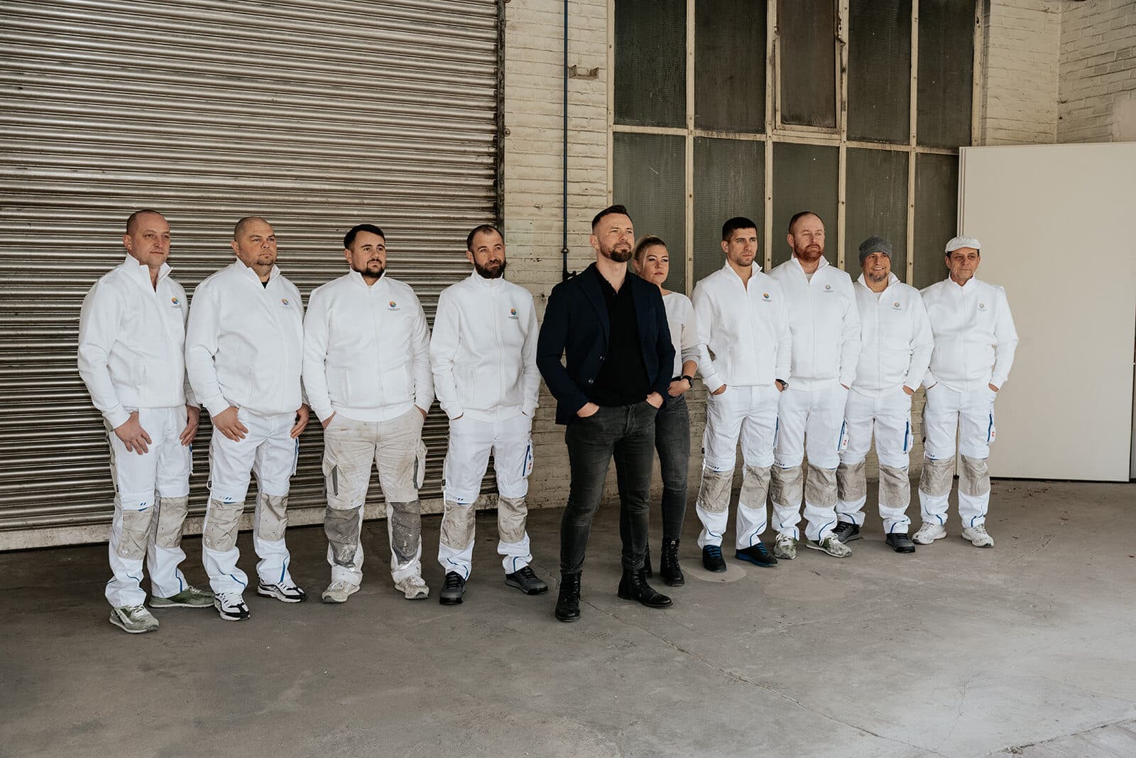 Das Team bei der Wiederherstellung nach einem Wasserschaden